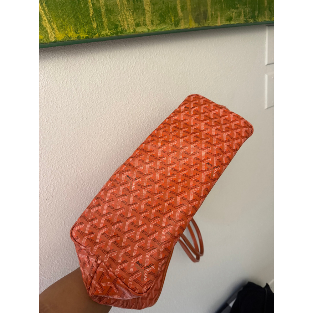 Goyard St. Louis PM Tote – Orange Canvas with Pouch - Picture 9 of 16